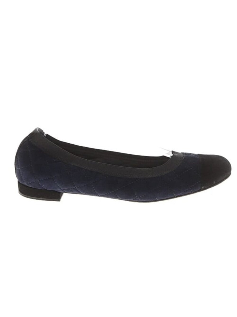 Stuart Weitzman Navy Black Smoking Flats 8.5N